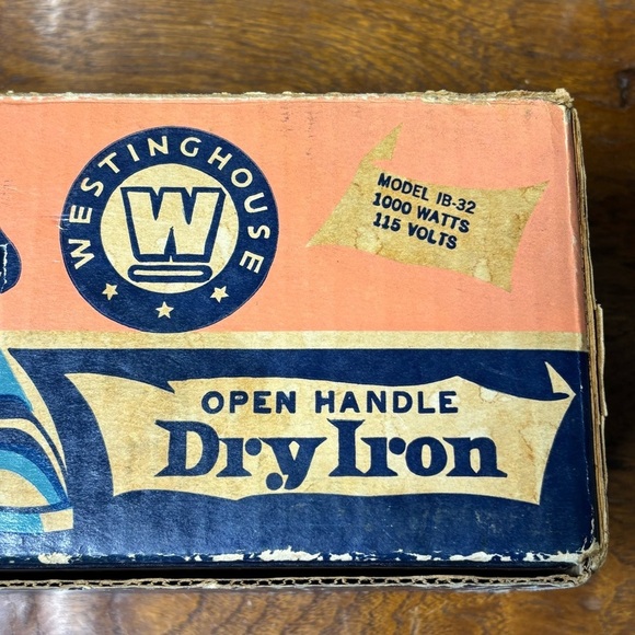 Vintage 50s Westinghouse Dry Iron clothes iron with original packaging - Picture 5 of 15